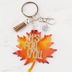 Maple Leaf – Acrylic Keychain Blank (3") | Optional Sticker or UV DTF - Image 3