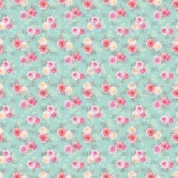 Mint Pink Floral Small Scale seamless (vinyl)