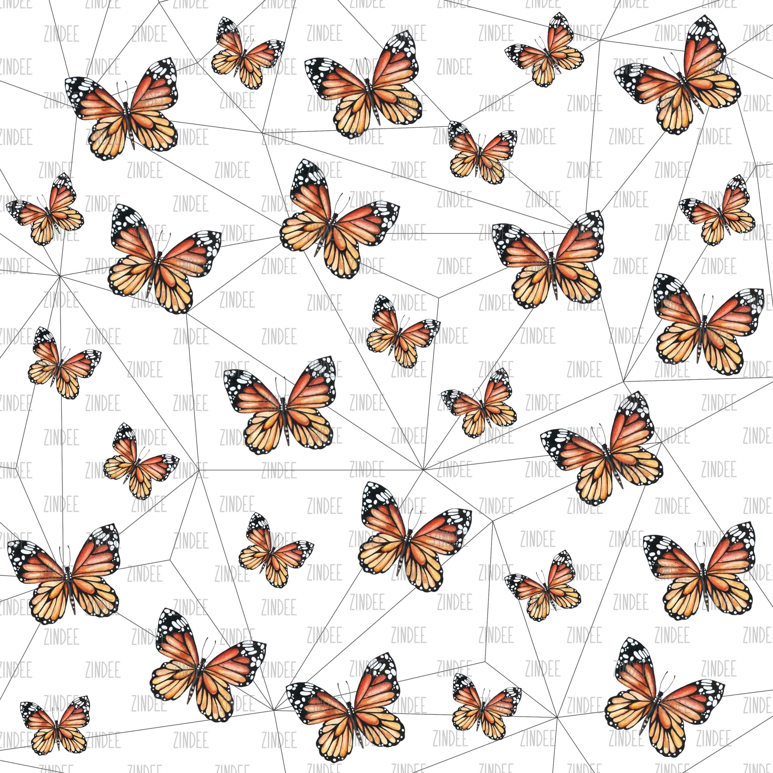 Monarch Butterflies Geometric (vinyl)
