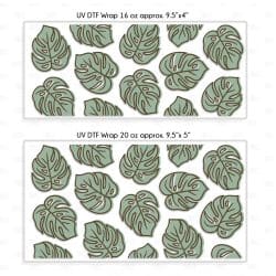 Alternative view of Monstera UV DTF Glass Can Wrap