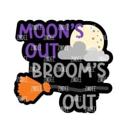 Moons Out Brooms Out – Acrylic Keychain Blank (3") | Optional Sticker or UV DTF