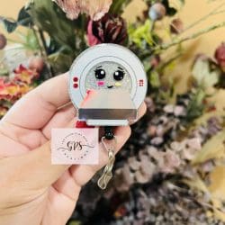 MRI Machine – Acrylic Badge Reel Blank (2") No Hole | Optional Sticker or UV DTF - Image 3