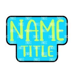 Name Title – Acrylic Badge Reel Blank (2") No Hole | Optional Sticker or UV DTF