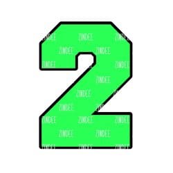 Number 2 – Acrylic Keychain Blank (3") | Optional Sticker or UV DTF