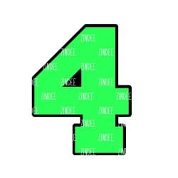 Number 4 – Acrylic Keychain Blank (3") | Optional Sticker or UV DTF