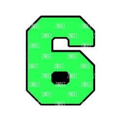 Number 6 – Acrylic Keychain Blank (3") | Optional Sticker or UV DTF