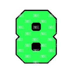 Number 8 – Acrylic Keychain Blank (3") | Optional Sticker or UV DTF