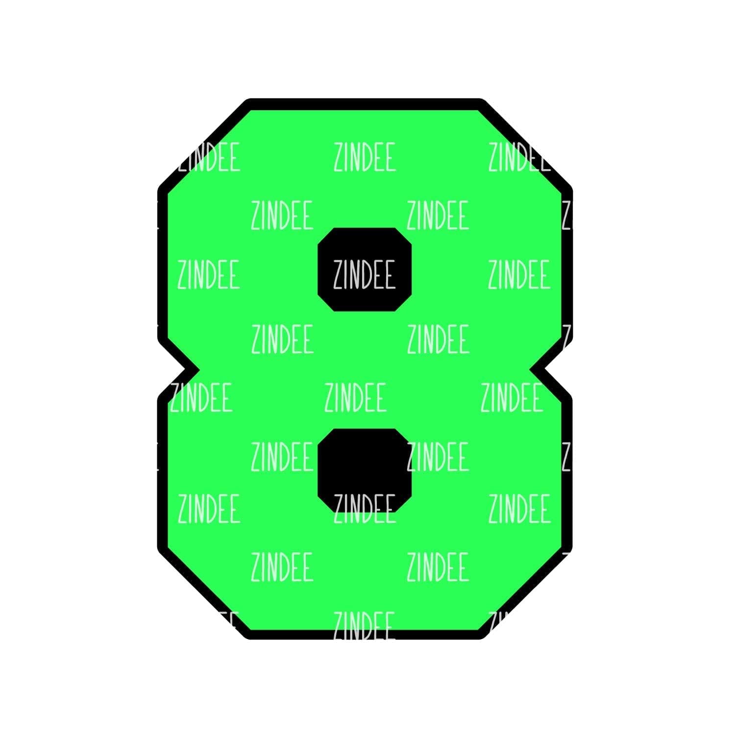 Number 8 – Acrylic Keychain Blank (3") | Optional Sticker or UV DTF