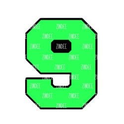 Number 9 – Acrylic Keychain Blank (3") | Optional Sticker or UV DTF