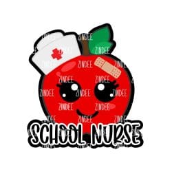 Nurse Apple – Acrylic Keychain Blank (3") | Optional Sticker or UV DTF