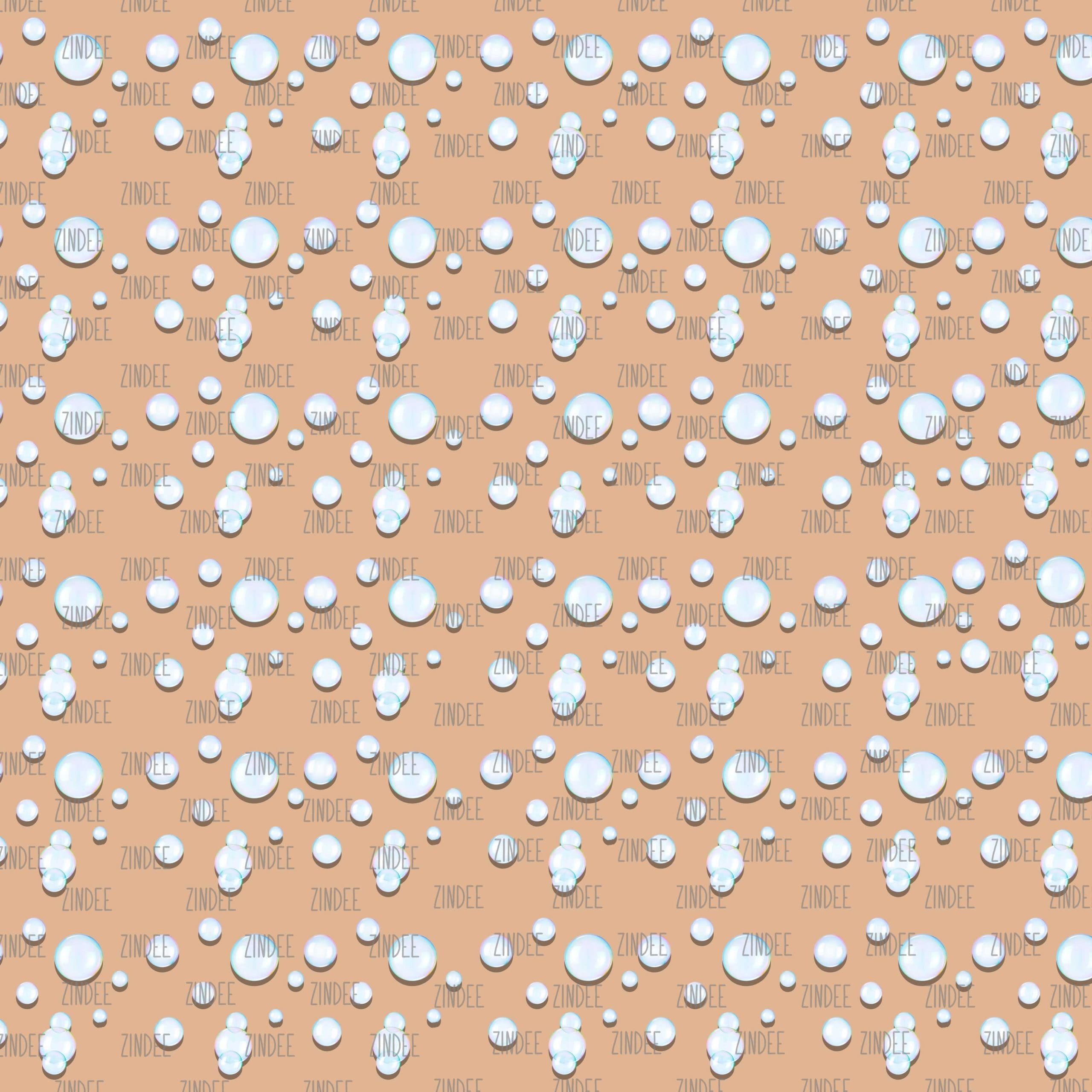 Ocean Bubbles Orange (digital paper)