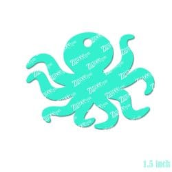Alternative view of Octopus – Mini Acrylic Charm Blank (1.5") | Optional Sticker or UV DTF