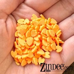 Alternative view of Orange Hearts Polymer Clay