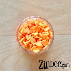 Orange Hearts Polymer Clay