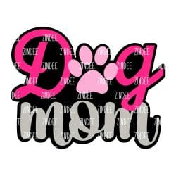 Paw Dog Mom – Acrylic Badge Reel Blank (2") No Hole | Optional Sticker or UV DTF