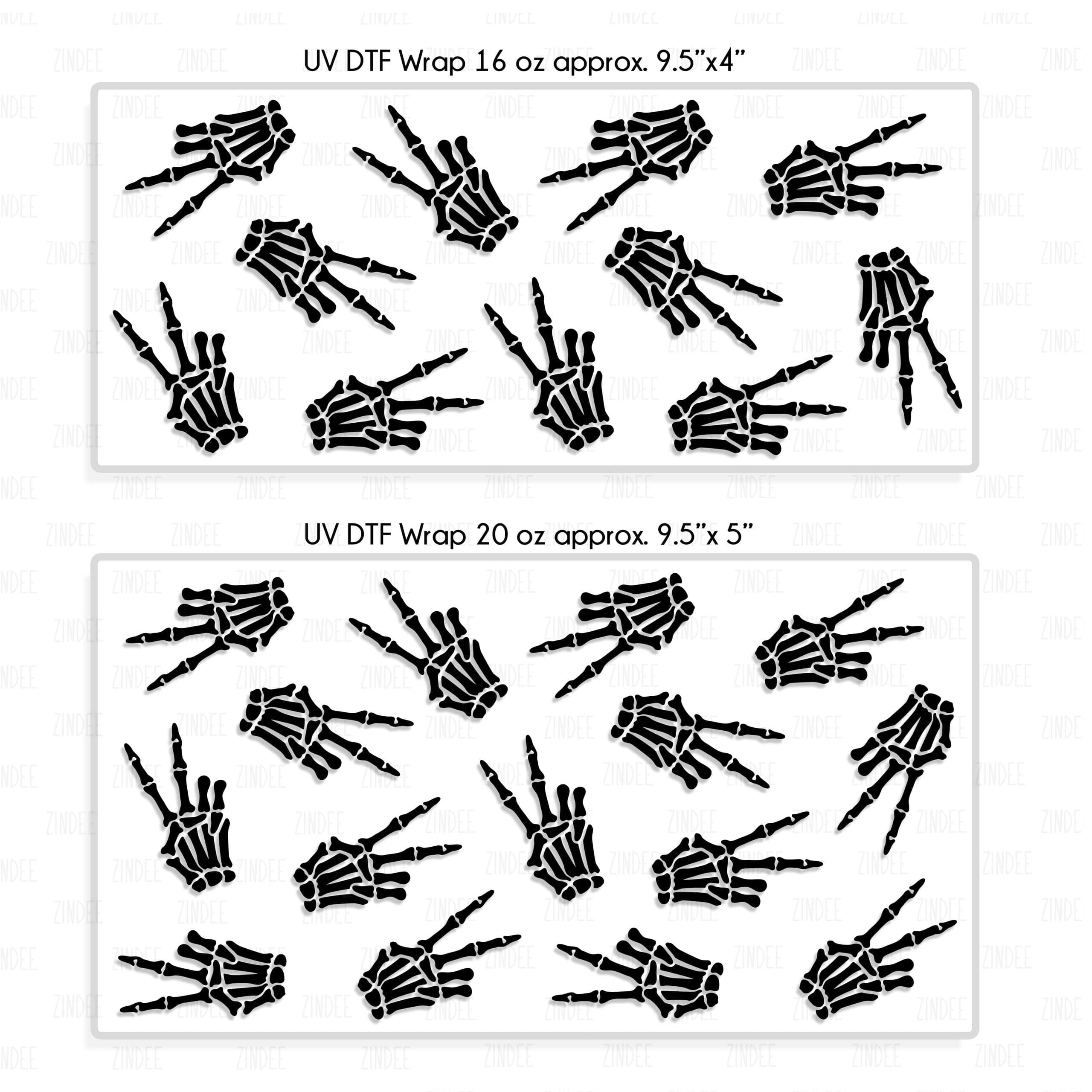 Peace Skeletons UV DTF Glass Can Wrap - Image 2