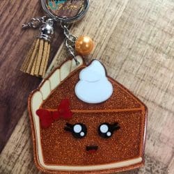 Pie Slice – Acrylic Keychain Blank (3") | Optional Sticker or UV DTF - Image 3