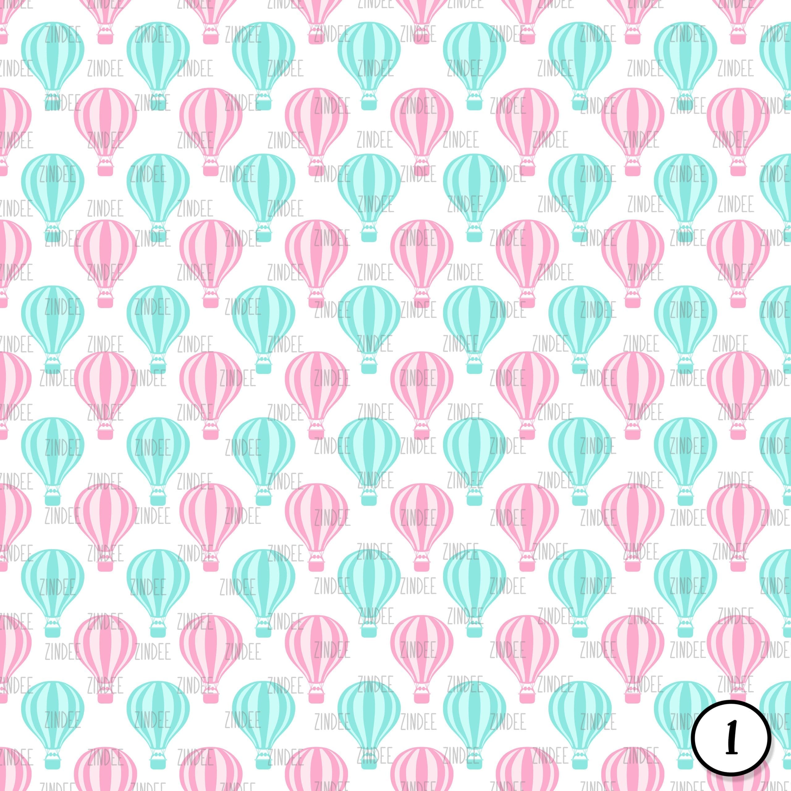 Pink & Blue Air Balloon (vinyl) - Image 2
