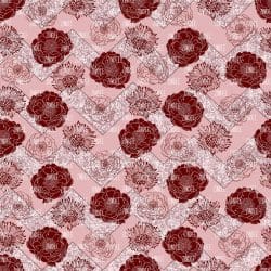 Pink Floral Glitter Chevron (vinyl)