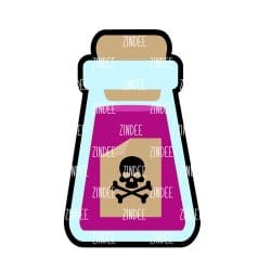 Poison Bottle – Acrylic Keychain Blank (3") | Optional Sticker or UV DTF