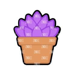 Potted Succulent – Acrylic Keychain Blank (3") | Optional Sticker or UV DTF