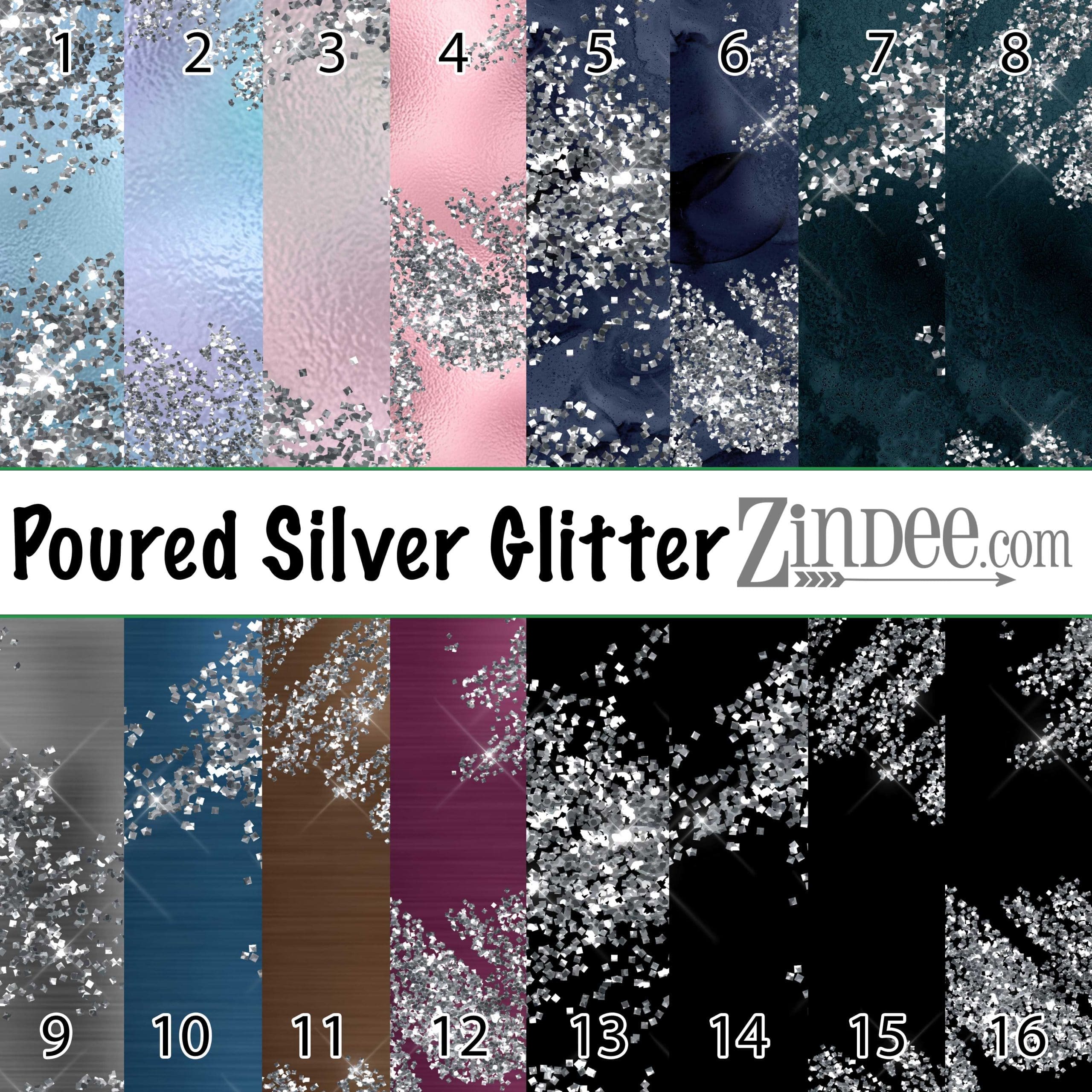 Poured Silver Glitter (vinyl)