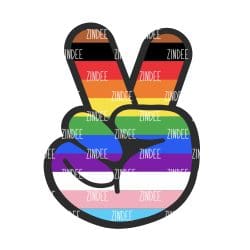 Pride Peace – Mini Acrylic Charm Blank (1.5") | Optional Sticker or UV DTF