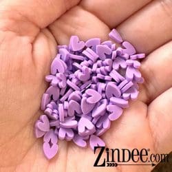 Alternative view of Purple Hearts Polymer Clay