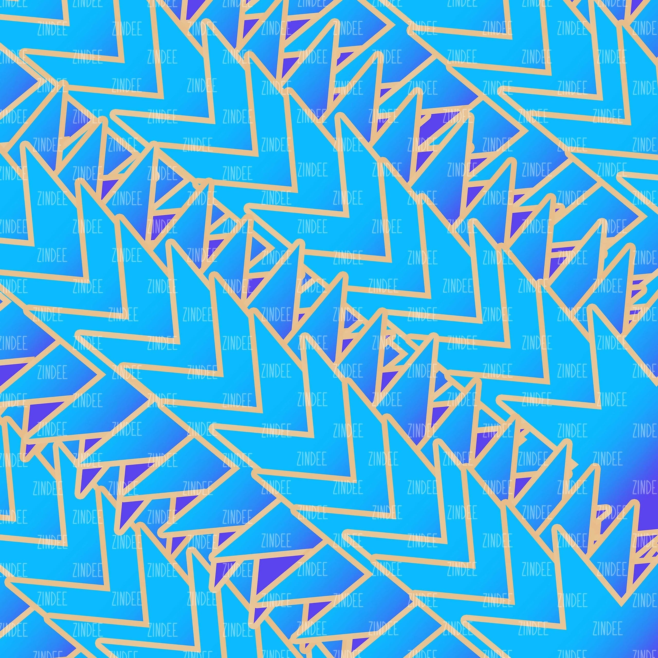 Purple Turquoise Geometric (digital paper)