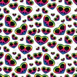 Rainbow Peace Heart seamless (vinyl)