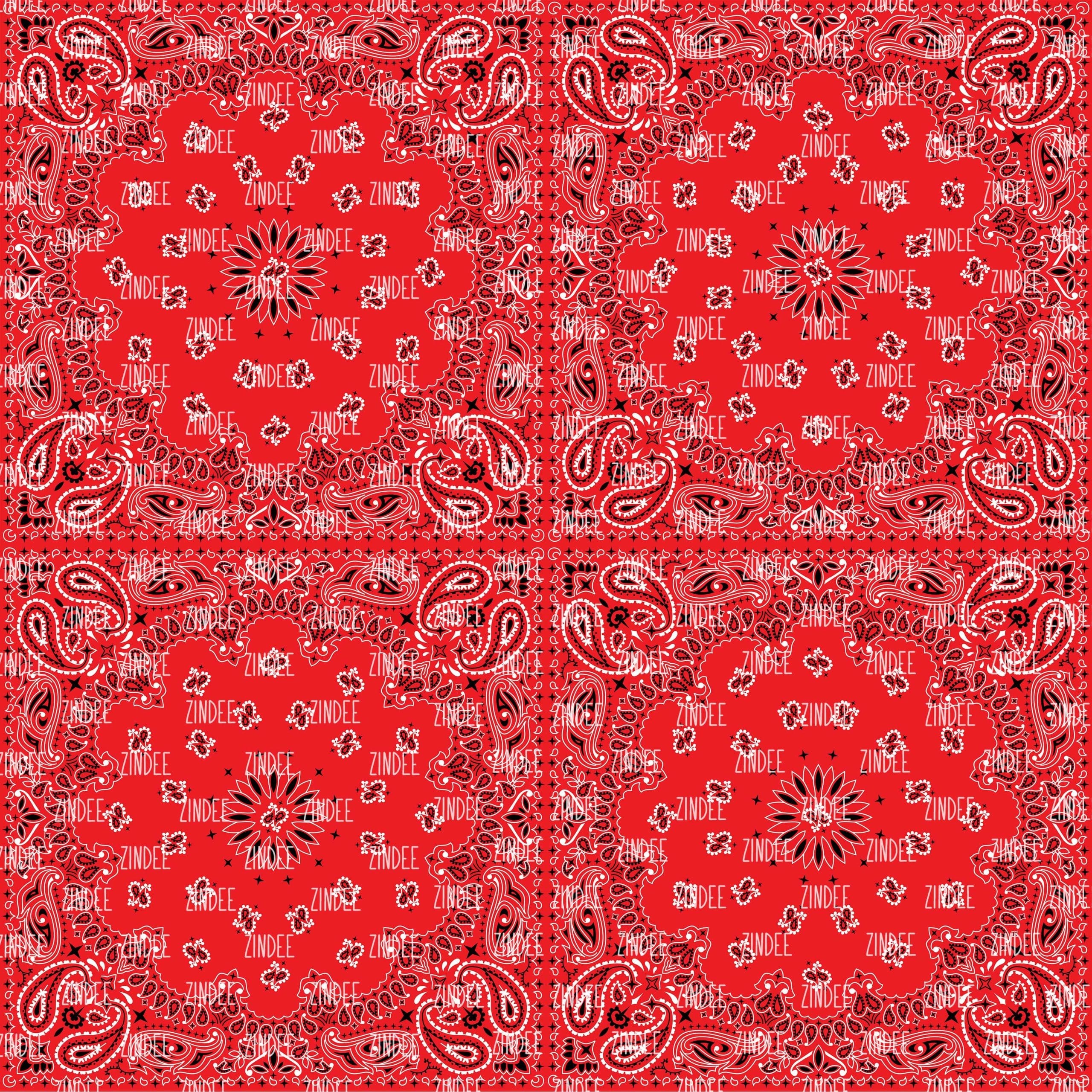 Red Bandana seamless (digital paper)