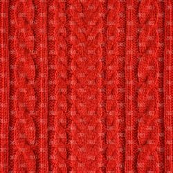 Cable Knit Sweater Red (vinyl)