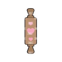 Rolling Pin – Mini Acrylic Charm Blank (1.5") | Optional Sticker or UV DTF