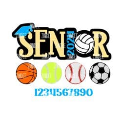 Senior Sports – Acrylic Keychain Blank (3") | Optional Sticker or UV DTF