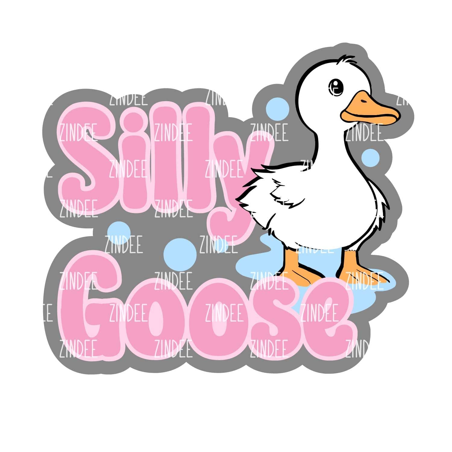 Silly Goose – Acrylic Badge Reel Blank (2") No Hole | Optional Sticker or UV DTF