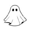 Simple Ghost – Acrylic Keychain Blank (3") | Optional Sticker or UV DTF