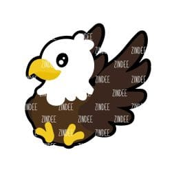 Sitting Baby Eagle – Acrylic Keychain Blank (3") | Optional Sticker or UV DTF