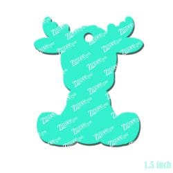 Alternative view of Sitting Moose – Mini Acrylic Charm Blank (1.5") | Optional Sticker or UV DTF