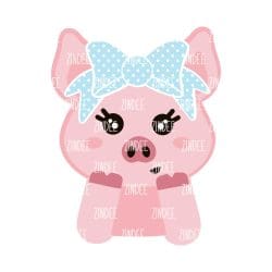 Sitting Pig Sublimation Transfer