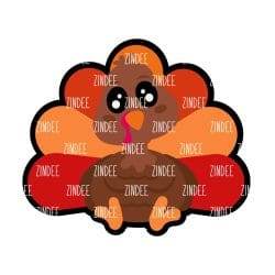 Sitting Turkey – Acrylic Keychain Blank (3") | Optional Sticker or UV DTF