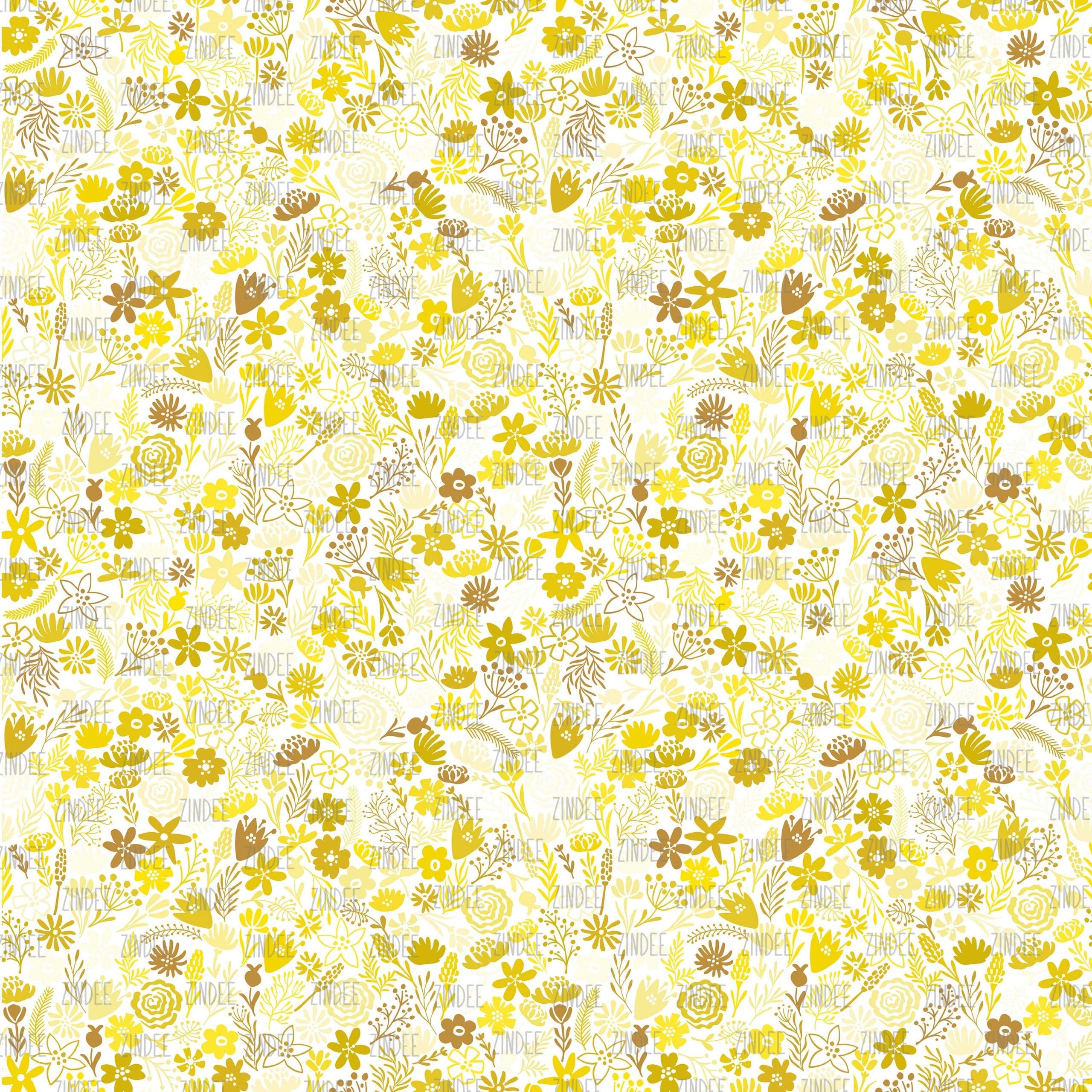 Small Flowers Yellow seamless (digital paper)