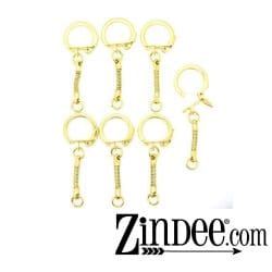 Snake Chain W/ Snap End Jump Ring Gold (10 pack)