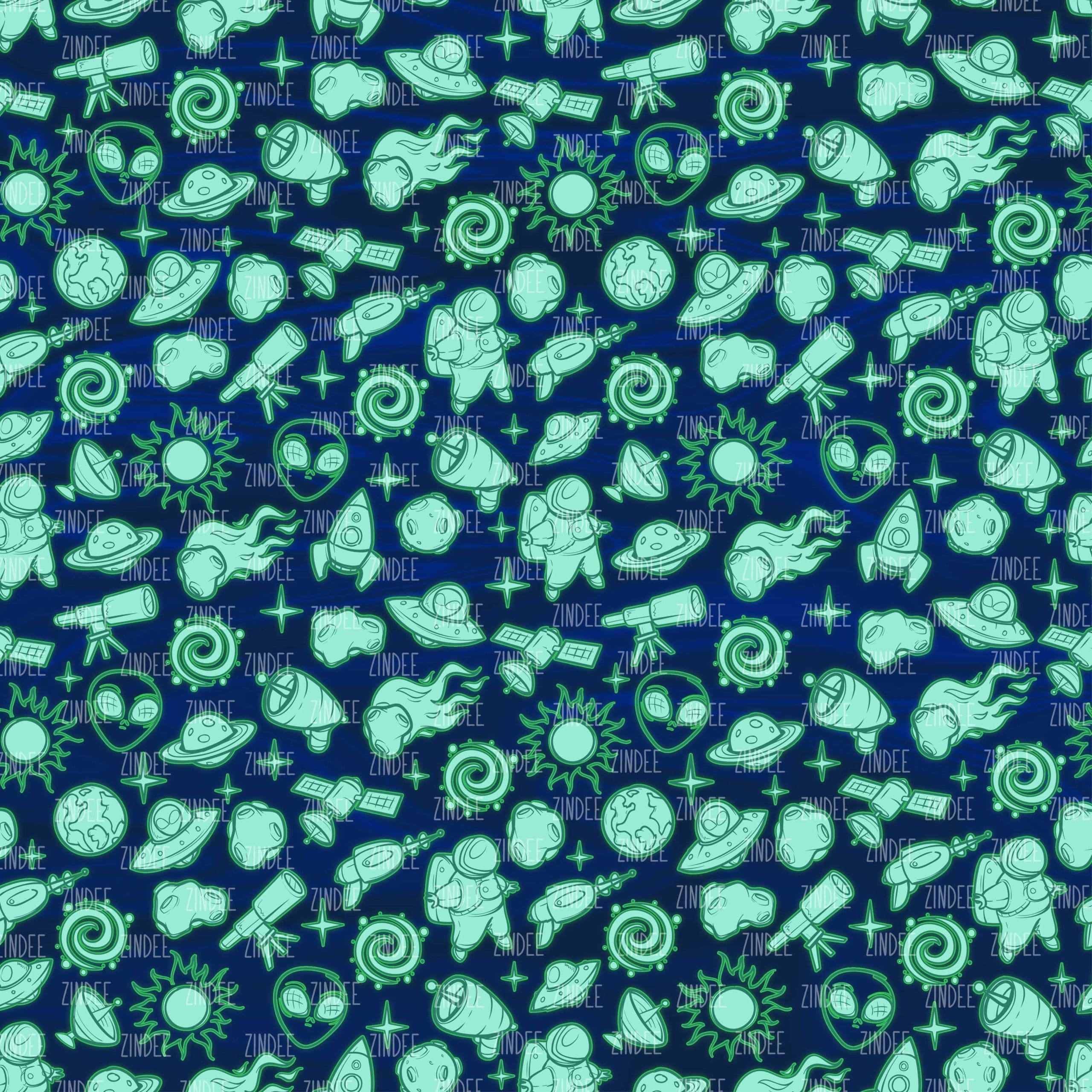 Space Alien seamless (Sublimation Sheet)