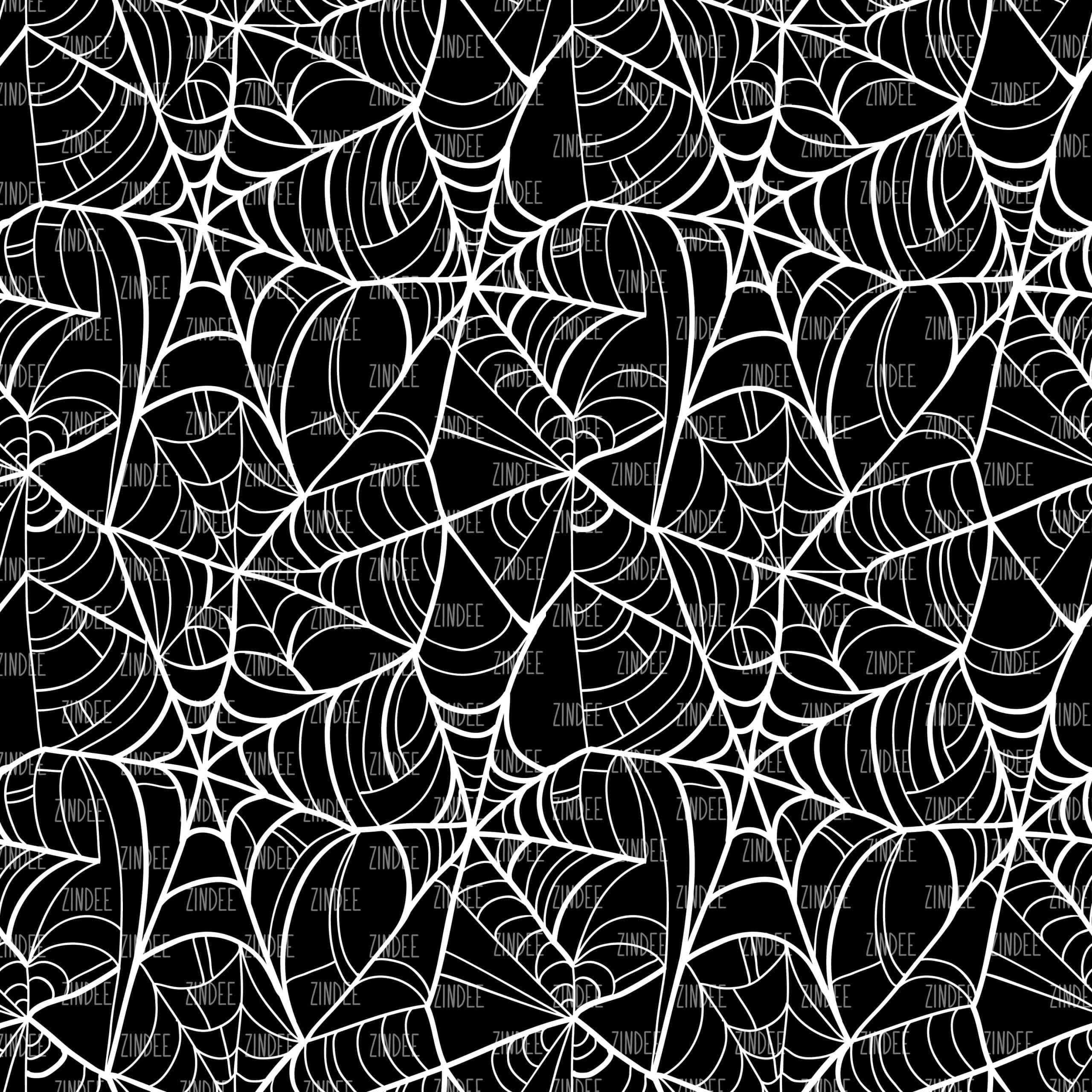 Spiderweb Black White seamless (vinyl)