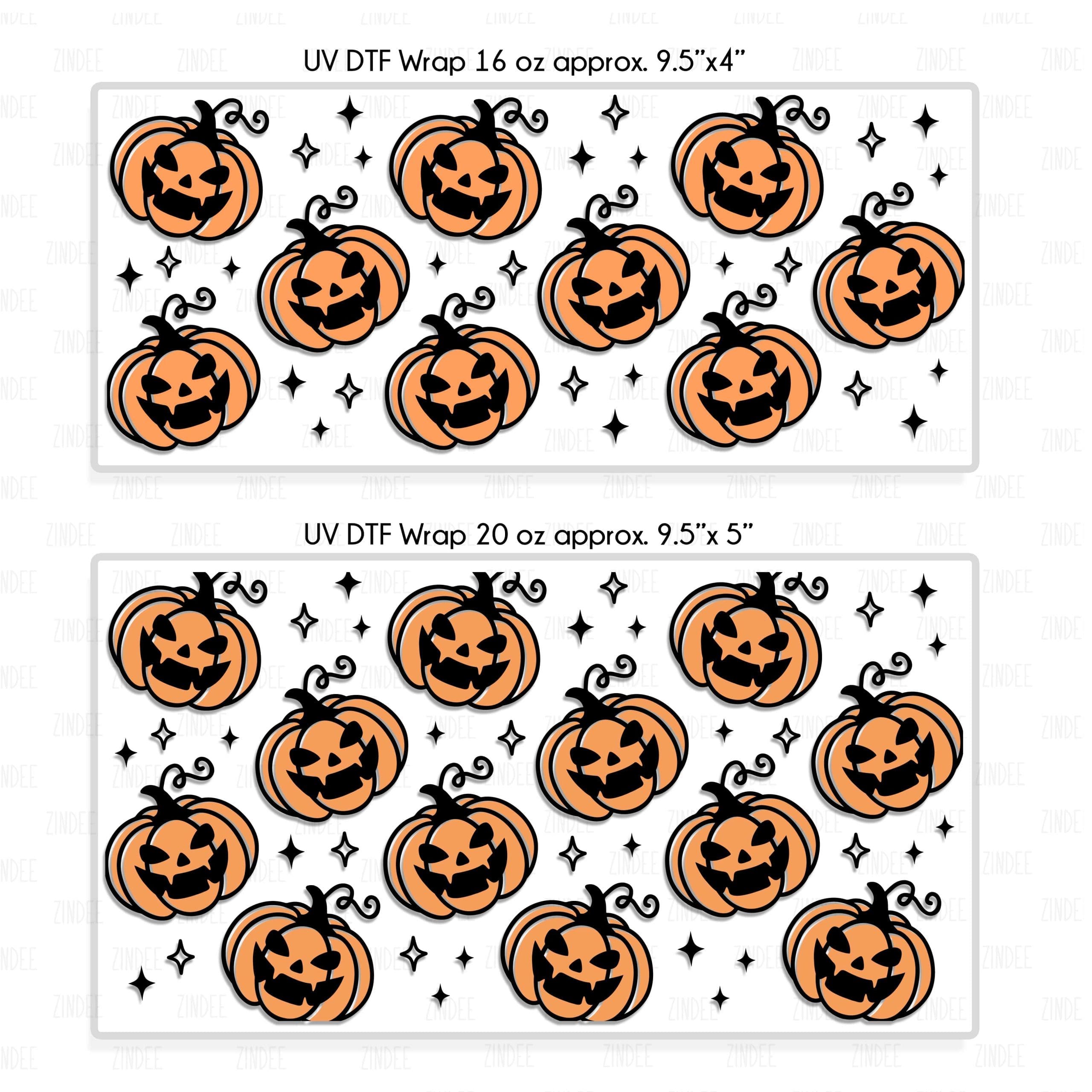 Spooky Pumpkins UV DTF Glass Can Wrap - Image 2