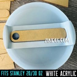 Rounded Tumbler Tag (Stanley 20/30 oz 2.0) WHITE acrylic