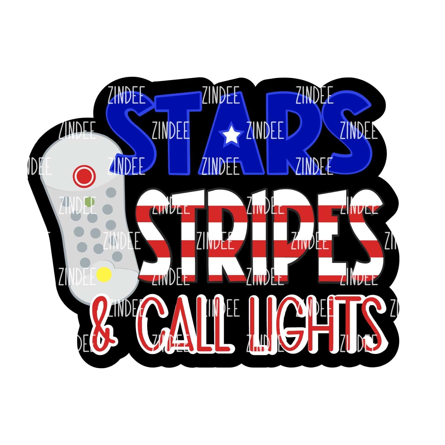 Stars Stripes Call Lights – Acrylic Keychain Blank (3") | Optional Sticker or UV DTF