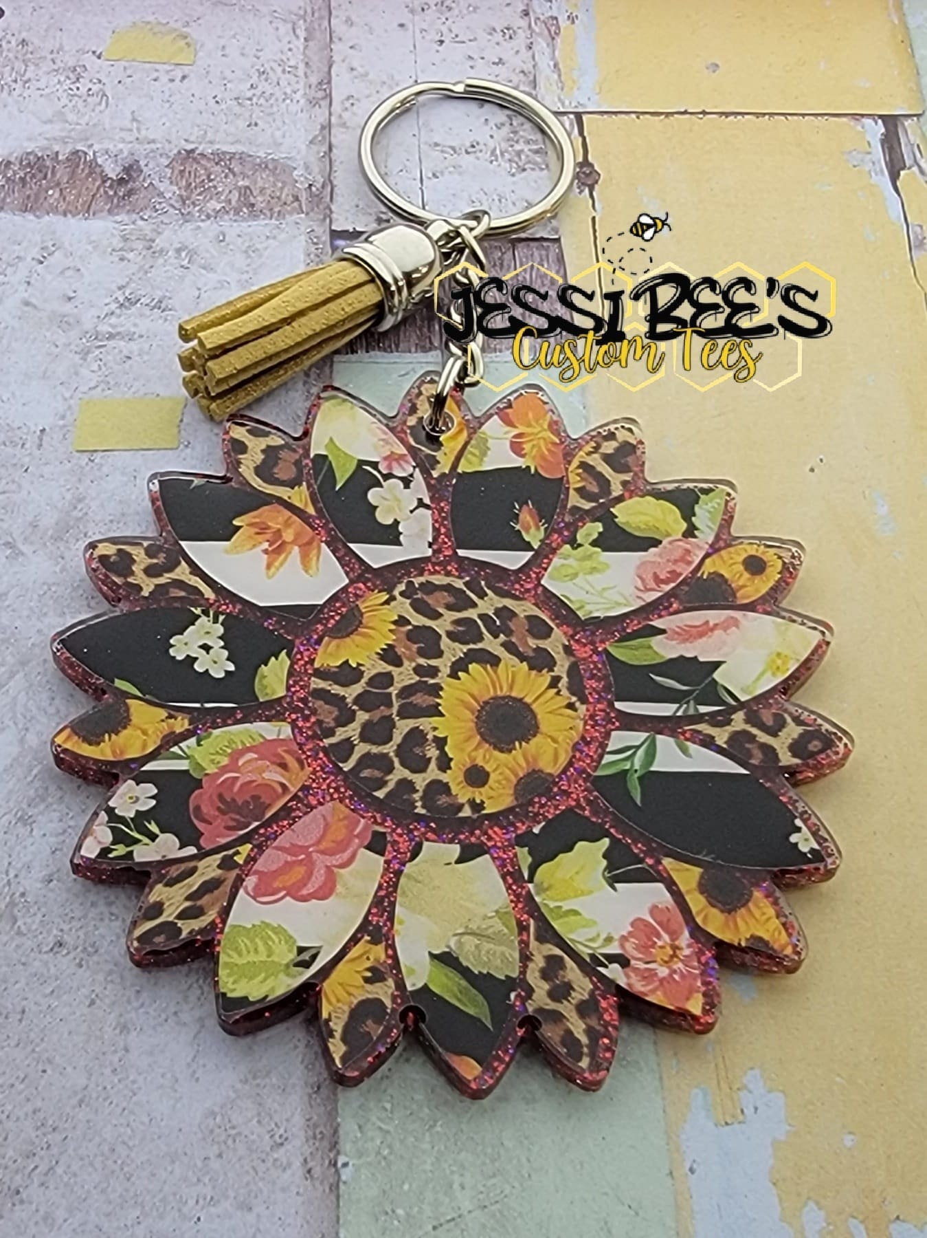 Sunflower – Acrylic Keychain Blank (3") | Optional Sticker or UV DTF - Image 21