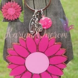 Sunflower – Acrylic Keychain Blank (3") | Optional Sticker or UV DTF - Image 6