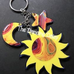 Sun – Acrylic Keychain Blank (3") | Optional Sticker or UV DTF - Image 3